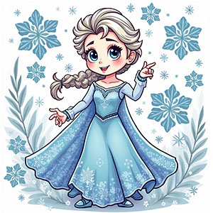 Frozen coloring page