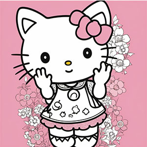 Hello Kitty coloring pages