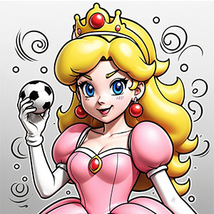 Princess Peach coloring pages