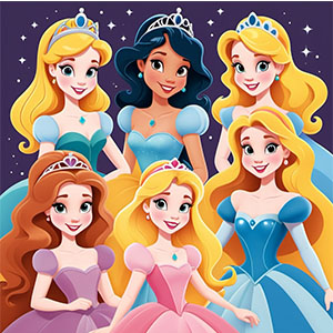 Princesses coloring pages