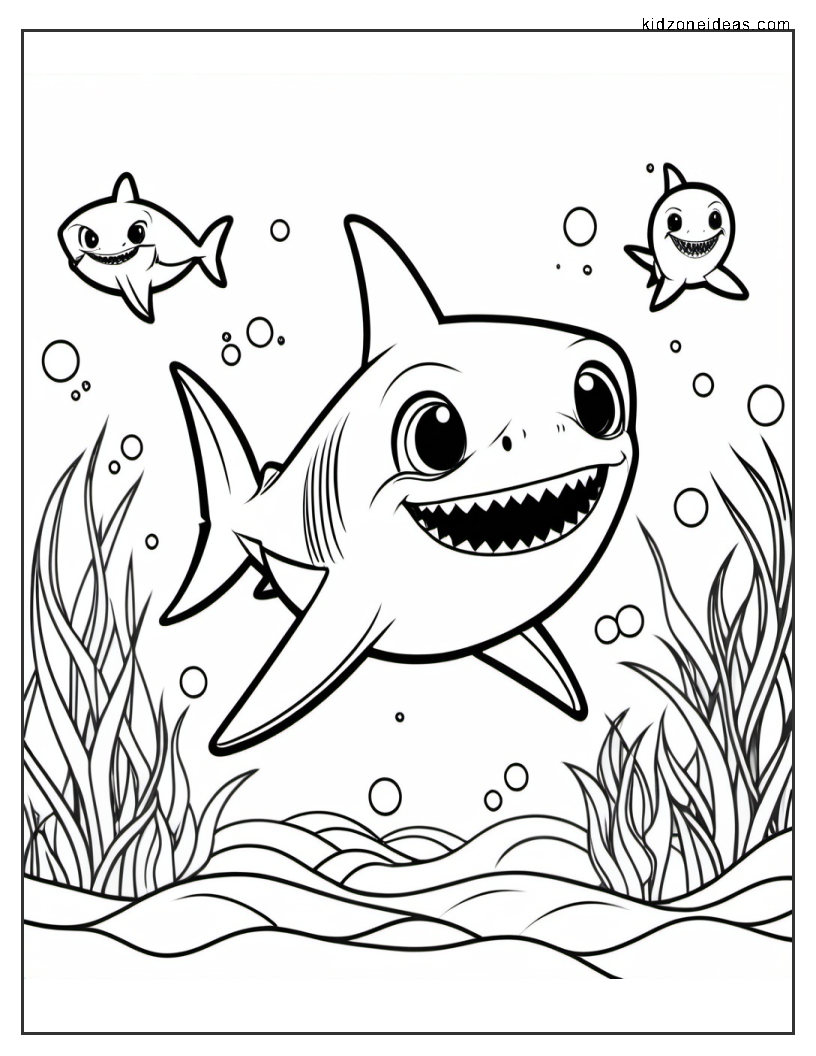 baby shark coloring pages